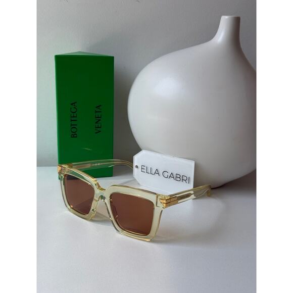 NEW Bottega Veneta BV1005S Unisex Clear Square Sunglasses main image 7